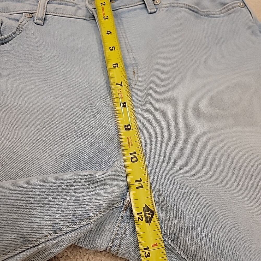 Womens LOFT Curvy Kick Crop Jeans High Size 10 30 Light Wash Denim Fray Hem - Picture 3 of 11